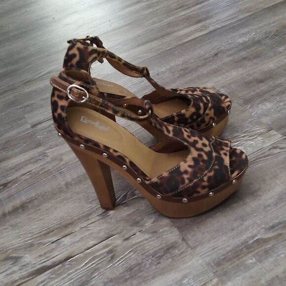 Limelight Tracy animal  print platform heels Sz 9 - Picture 5 of 7